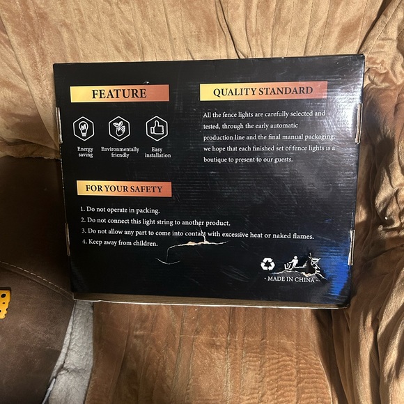 Solar☀️Lighted💡Garden Fence Christmas Tree🎄Fence Lights 10FT 336LED 8 Modes - Picture 9 of 9